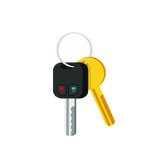 Car key simple flat style isolated on white. business concept vector for your design work, presentation, website or others.