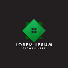 Abstract home logo design template vector illustration