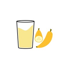 banana juice vector design template illustration