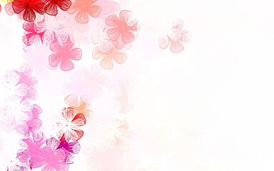 Light Pink vector elegant background with flowers