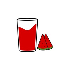watermelon juice vector design template illustration