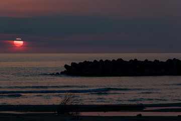 秋田県　西目　海