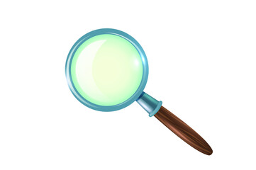 Magnifying Glass Vector flat illustration, isolated on white background. Search Icon vector illustration.