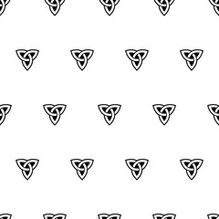 Irish Celtic triangle knots vector seamless pattern, retro design St Patrick's Day celebration

