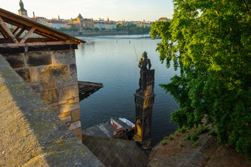 Soldier Charles Bridge. Prague