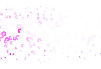 Light Purple, Pink vector template with rainbow signs.