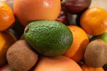 Many different nutritious and delicious fruits. Healthy food