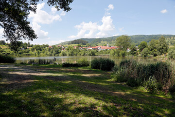 Herpf, Rhoen, Fish pond, Biosphere Reserve Rhoen, Thuringia, Germany, Europe