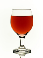 cocktail glass of water with ice