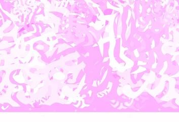 Light Pink vector template with chaotic shapes.