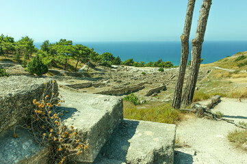 The ruins of the ancient city of Kamiros. Rhodes. Greece.