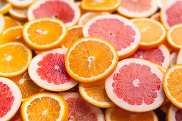 Naklejka na ściany i meble Oranges,Grapefruit,Lemon Fruit orange on white background