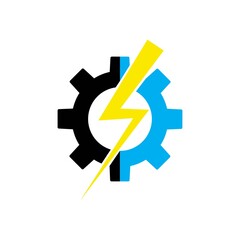 electric logo, design template, vector illustration.