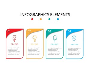 Presentation business infographic template with 4 options. Vector illustration.