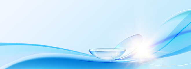 Blue contact lenses for your eye health.