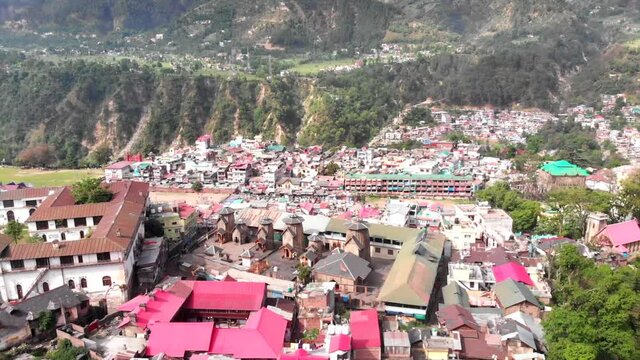Drone shots of Chamba Town in Indian state of Himachal Pradesh