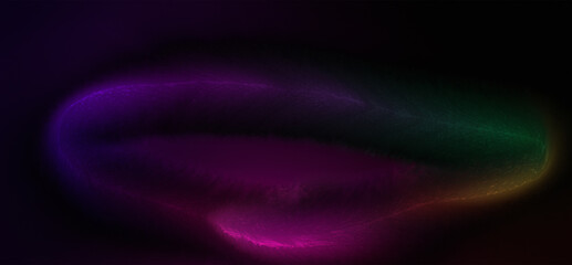 Abstract shiny background. Colorful glowing lights. Graphic glossy 3D illustration.