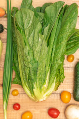 A lot of different ripe tasty vegetables. Healthy food