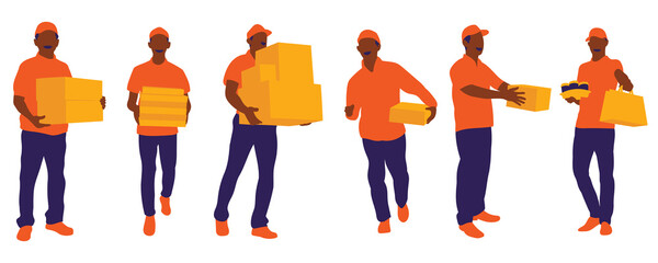 Delivery service staff worker