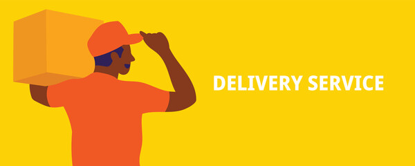 Delivery service staff worker