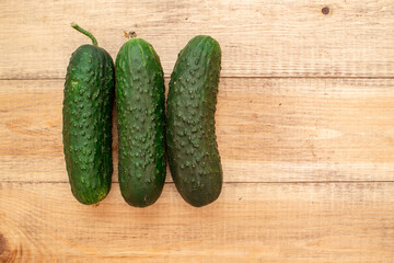 Tasty and juicy cucumbers. Healthy food