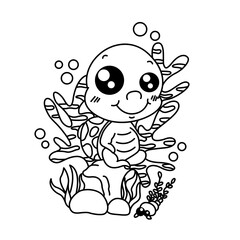 Turtle sea life Doodle