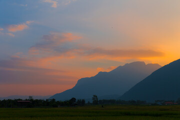 sunrise over the mountains