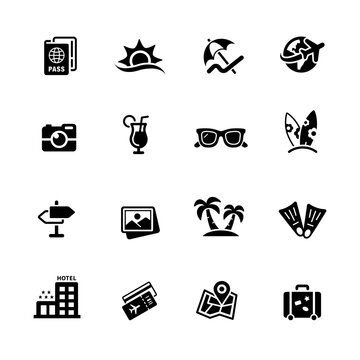 Summer Vacations Icons // Black Series