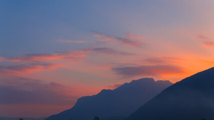 sunrise over the mountains