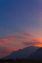 sunrise over the mountains