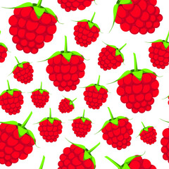 Seamless pink pattern on white. Bright fruit background