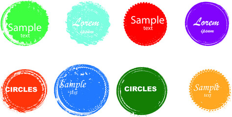 Set of abstract shapes. Vector stamps