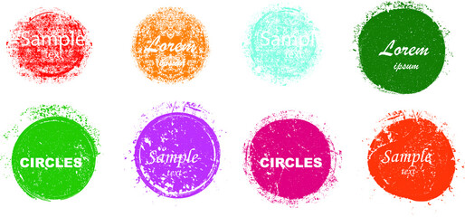 Set of abstract shapes. Vector stamps