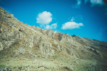 Mountains and steppes of Altai Mountains