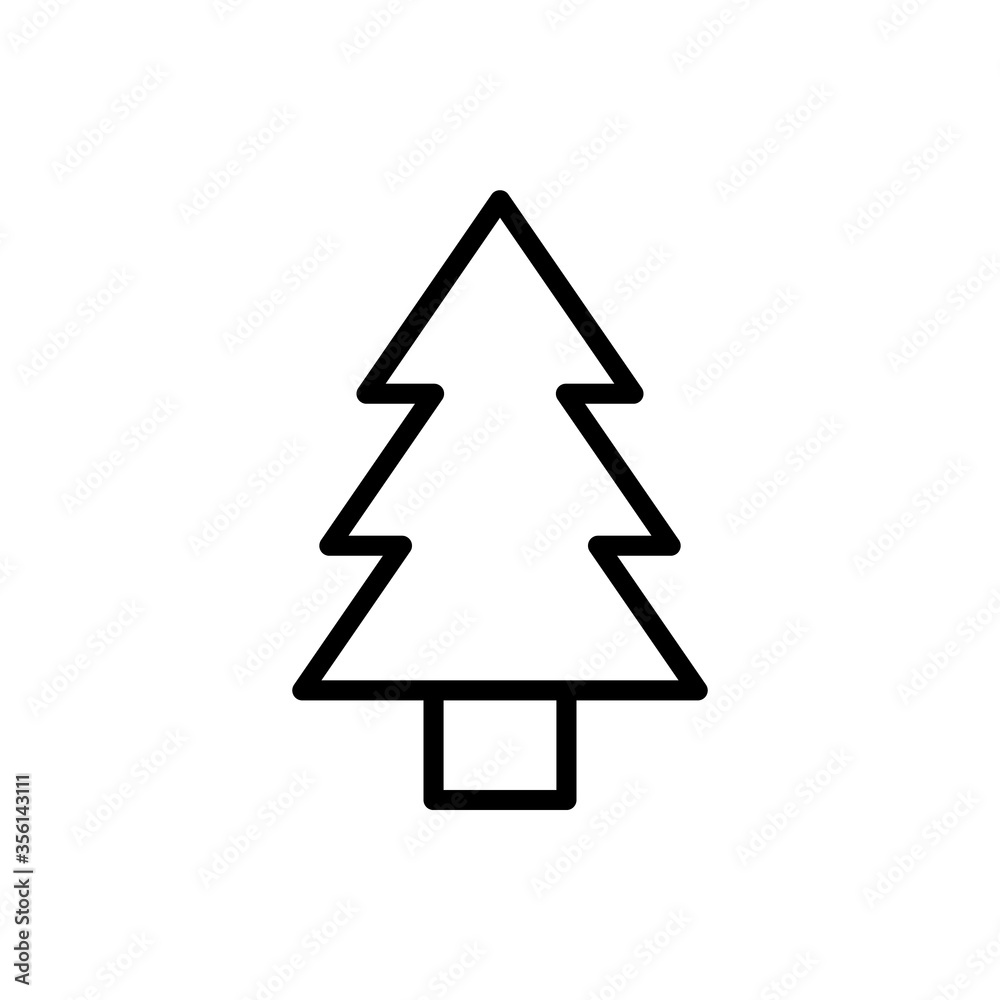 Poster tree, spruce icon. simple line, outline vector elements of camping icons for ui and ux, website or m