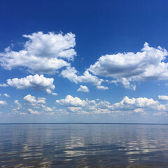 Naklejka na ściany i meble sky and clouds on Kyiv sea