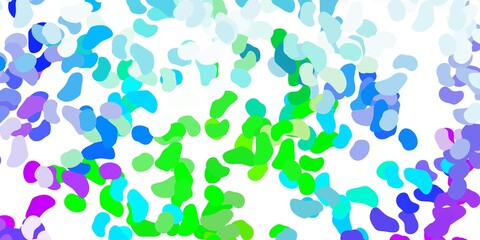 Light multicolor vector background with random forms.