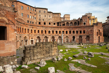 Plakat Ruins of Trajan's Market, Rome, Italy