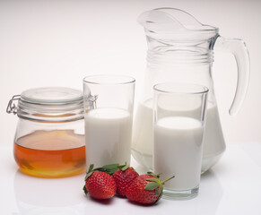 milk and strawberry