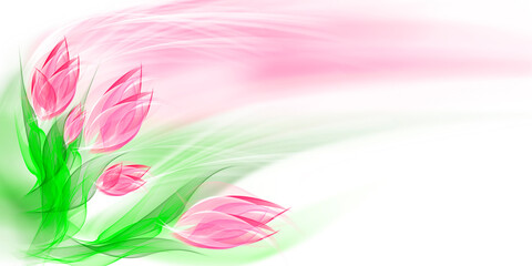 Floral romantic tender background, beautiful abstract flowers