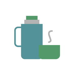 Thermos, cup icon. Simple color vector elements of camping icons for ui and ux, website or mobile application