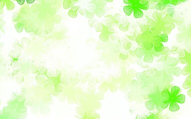 Light Green, Yellow vector elegant wallpaper with flowers
