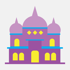 Unique mosque colorful icon design vector illustration