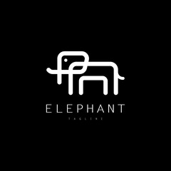 Vector illustration of an elephant logo icon illustration design