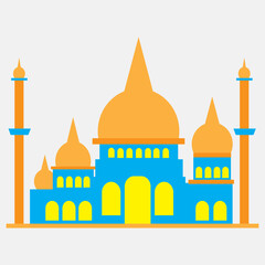 Unique mosque colorful icon design vector illustration
