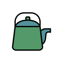 Kettle, tableware icon. Simple color with outline vector elements of camping icons for ui and ux, website or mobile application