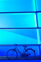 Miasto, Rower, wieczór,  perspektywa, vintage  © Marek