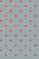 Seamless pattern with flowers and hearts in romantic vintage style. Stock illustration for web and printbackground, wallpaper, textile, scrapbooking and wrapping paper.