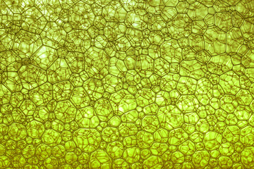 Abstract macro photo of green foam for background.