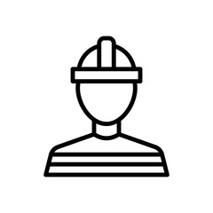 Firefighter, avatar icon. Simple line, outline vector elements of firefighters icons for ui and ux, website or mobile application